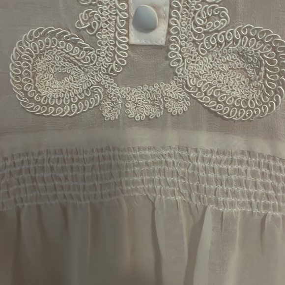 Sheer Chiffon Batwing Kimono Applique Blouse size M - Picture 5 of 6